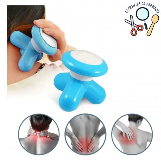 Massageador portátil relax azul a pilhas ou USB compacto
